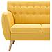 Divano A 3 Posti Rivestito In Tessuto 172x70x82 Cm Giallo - Foto miniatura 5