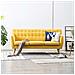Divano A 3 Posti Rivestito In Tessuto 172x70x82 Cm Giallo - Foto miniatura 8