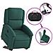 Poltrona Alzapersona Reclinabile Verde Scuro in Tessuto - Foto miniatura 6