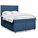 Giroletto a Molle con Materasso Blu 140x190 cm in Tessuto - Foto miniatura 2