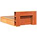 Giroletto senza Materasso Marrone Cera 150x200 cm Legno di Pino - Foto miniatura 7