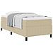 Letto con Rete e Materasso Verde Chiaro Grigio 80x200 cm in Tessuto di Panna - Foto miniatura 1
