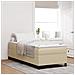 Letto con Rete e Materasso Verde Chiaro Grigio 80x200 cm in Tessuto di Panna - Foto miniatura 2