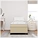 Letto con Rete e Materasso Verde Chiaro Grigio 80x200 cm in Tessuto di Panna - Foto miniatura 5