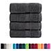 Asciugamani Premium SOLUND 4 pz Antracite 30x30 cm 600 g/m² - Foto miniatura 2