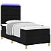 Letto a molle con materasso Nero 100 x 200 cm Tessuto - Foto miniatura 3