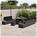 Set Divano da Giardino con cuscino 10 pcs Nero 80 x 80 x 71 cm - Foto miniatura 3