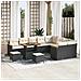 Set Divano da Giardino con cuscino 12 pcs Nero Poly Rattan - Foto miniatura 2