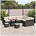 Set Divano da Giardino con cuscino 12 pcs Nero Poly Rattan - Foto miniatura 3