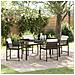 Set da Pranzo per Giardino 5 pcs Marrone polyrattan - Foto miniatura 2