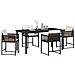 Set da Pranzo per Giardino 5 pcs Marrone polyrattan - Foto miniatura 3