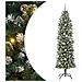 Albero di Natale Artificiale Sottile Verde 240 cm PVC - Foto miniatura 1