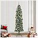 Albero di Natale Artificiale Sottile Verde 240 cm PVC - Foto miniatura 2