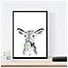 Set Di 6 Stampe Animali Bambini Con Gomma Da Masticare Giraffa Maiale Mucca Zorro Orso Fiamma A4 Senza Cornice - Foto miniatura 6