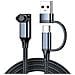 Cavo Di Ricarica 2-in-1 Usb + Type-c Per Garmin (1,2 M, Grigio) - Compatibile Con Smartwatch Garmin - Foto miniatura 1