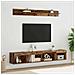 Set di Mobiletto da TV a Parete con led 5 pcs Legno vecchio - Foto miniatura 2