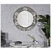 Specchio Da Parete Argelux Rotondo Con Cornice Argento Martellato 112 Cm - Foto miniatura 6