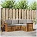 Set divani con cuscino 4 pcs Grigio Naturale e Chiaro - Foto miniatura 2