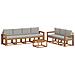 Set di divani da esterno 8 pcs Grigio Naturale e Chiaro - Foto miniatura 1