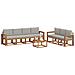 Set di divani da esterno 8 pcs Grigio Naturale e Chiaro - Foto miniatura 3
