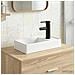Lavabo da bagno Nero Opaco 40,5 x 22,5 x 11,5 cm Metallo - Foto miniatura 3