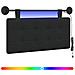 Testiera sospesa Con luce LED Nero Tessuto - Foto miniatura 1