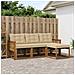 Set di divani da esterno con cuscino 4 pcs Naturale e Beige - Foto miniatura 2