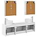 Set di Armadi da Bagno 5 pcs Bianco Legno ingegnerizzato - Foto miniatura 8