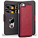 Custodia Per Apple Iphone 6 / Iphone 6s Custodia Di Libro Di Finta-pelle 2 In 1 In Rosso Melagrana - Con Chiusura Magnetica, Supporto Funzione, Vani Di Carte E Custodia Rimovible - Foto miniatura 1