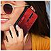 Cover Rigida Per Oppo A5 2020 / A9 2020 Sottile Con Design Lucido Rosso Sfumato - Foto miniatura 2