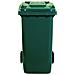 Bidone carrellato verde per la raccolta differenziata rifiuti 240 Lt con ruote e coperchio UNI EN 840 per rifiuti e riciclo - Foto miniatura 2