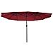 Ombrellone Da Giardino 460x270x240cm Doppio Con Apertura A Manovella, Acciaio E Poliestere Rosso Vino - Foto miniatura 1