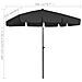 Ombrellone da Spiaggia Nero 200x125 cm - Foto miniatura 8