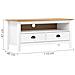 Mobile Porta TV Hill Bianco 110x40x47 cm in Legno di Pino - Foto miniatura 4