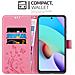 Custodia Compatibile Con Xiaomi Redmi 10 / Redmi Note 11 4g In Rosa Fiore - Coperchio Protettivo In Design Floreale Con Chiusura Magnetica, Funzione Stand E Slot Per Carte - Foto miniatura 3