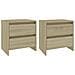 Comodini 2 pz Rovere Sonoma 45x34,5x44,5 cm in Truciolato - Foto miniatura 2