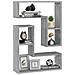 Mensole A Parete 2pz Grigio Sonoma 50x15x50cm Legno Multistrato - Foto miniatura 3