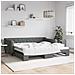 Divano Letto Con Letto Estraibile Grigio Scuro 100x200 Tessuto - Foto miniatura 1