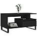 Tavolino Da Salotto Nero 90x49x45 Cm In Legno Multistrato - Foto miniatura 3