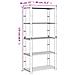 Scaffale A 5 Livelli Marrone 80x38x170 Cm In Legno Di Pino - Foto miniatura 3