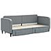 Divano Letto Estraibile Cassetti Grigio Chiaro 80x200cm Tessuto - Foto miniatura 2