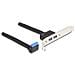 Staffa per slot 1 x USB 5 Gbps pin header femmina a 90° angolato a 2 x USB 5 Gbps Tipo-A femmina da 50 cm - Foto miniatura 1