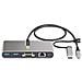 Hub USB-C a 2 porte con Ethernet e RS-232, dongle USB-C a USB-A collegato, 100W PD Pass-through, 2x USB-A 5Gbps, Gigabit Ethernet, RS232 seriale (FTDI) - Foto miniatura 3