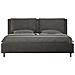 Letto Contenitore Imbottito 180x200 Microfibra Grigio Antea - Foto miniatura 1
