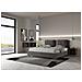 Letto Contenitore Imbottito 180x200 Microfibra Grigio Antea - Foto miniatura 4