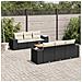 Set Divani da Giardino con Cuscini 7pz Nero Polyrattan - Foto miniatura 2