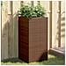 Fioriere Da Giardino 2 Pz Marrone 40x40x80 Cm In Polyrattan - Foto miniatura 1
