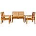 Set Salotto da Giardino 5 pz in Legno Massello di Acacia - Foto miniatura 5
