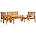 Set Salotto da Giardino 5 pz in Legno Massello di Acacia - Foto miniatura 1