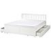 Letto Con Cassetti Contenitori Legno Di Pino Olendon 160 X 200 Cm Bianco - Foto miniatura 2